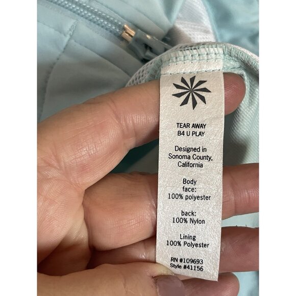 Athleta Run With It Printed Jacket Women's Sz L Full Zip Gym Yoga Running - Picture 5 of 7